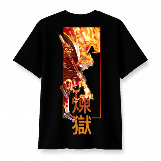 Blazing Resolve - Premium Black Round Neck Cotton Tee