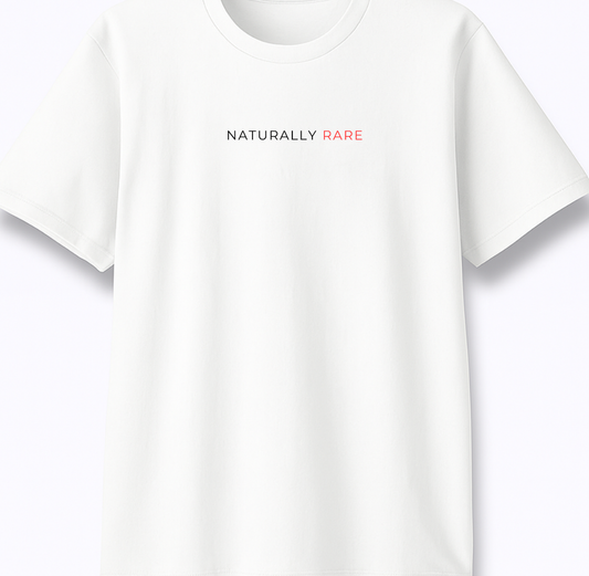 Naturally Rare - Premium White Round Neck Tee