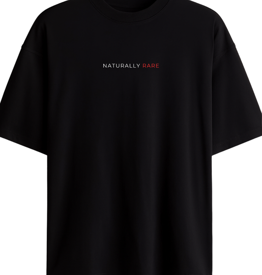 Naturally Rare - Premium Black Oversized Cotton Tee