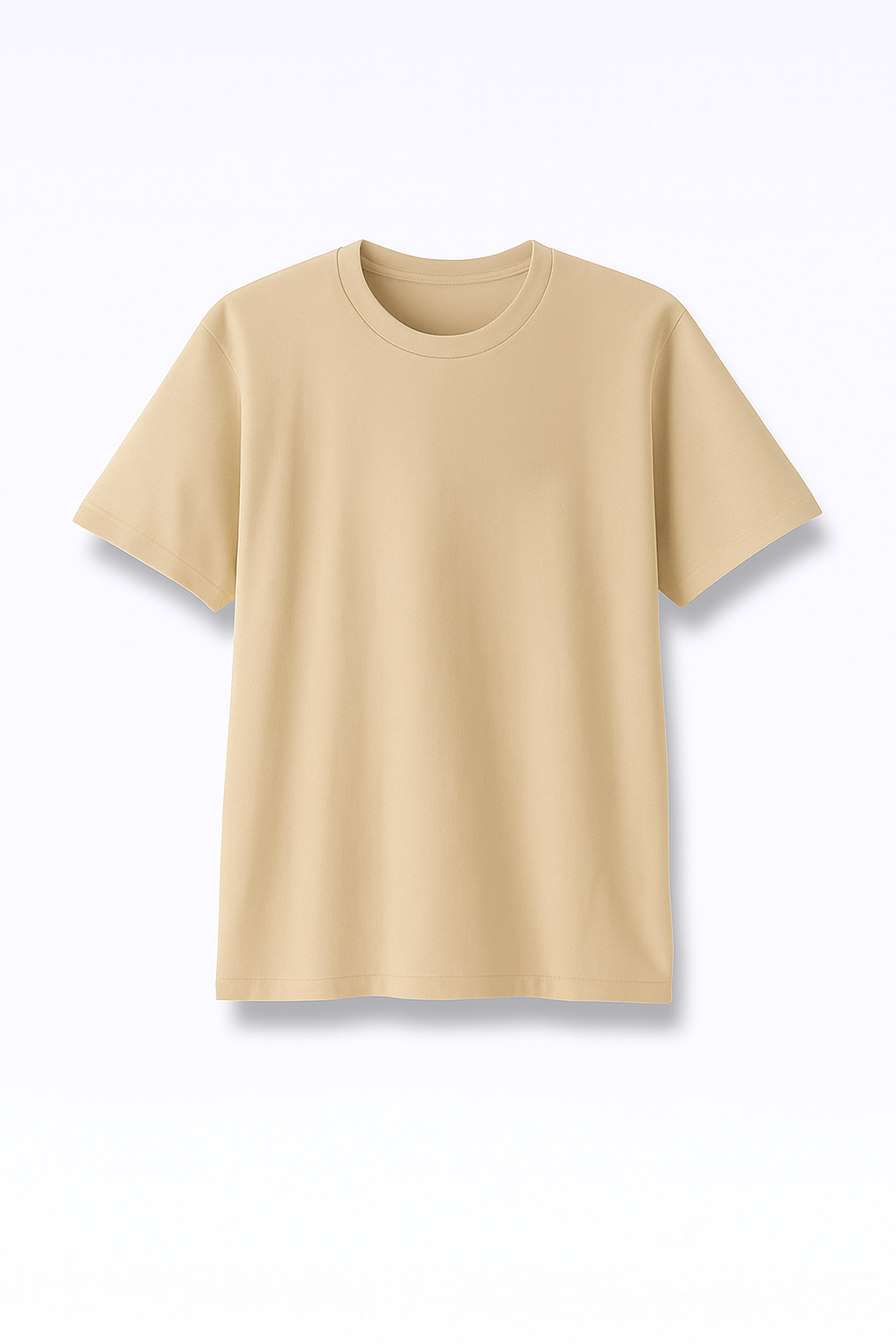 Sand Stone - Classic Beige Cotton Tee