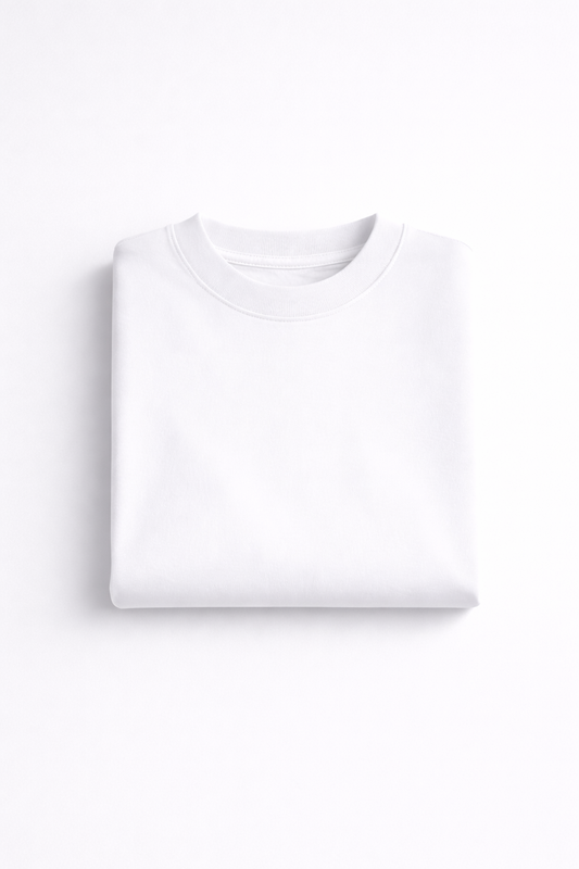 Cloud Nine - Premium White Oversized Cotton Tee