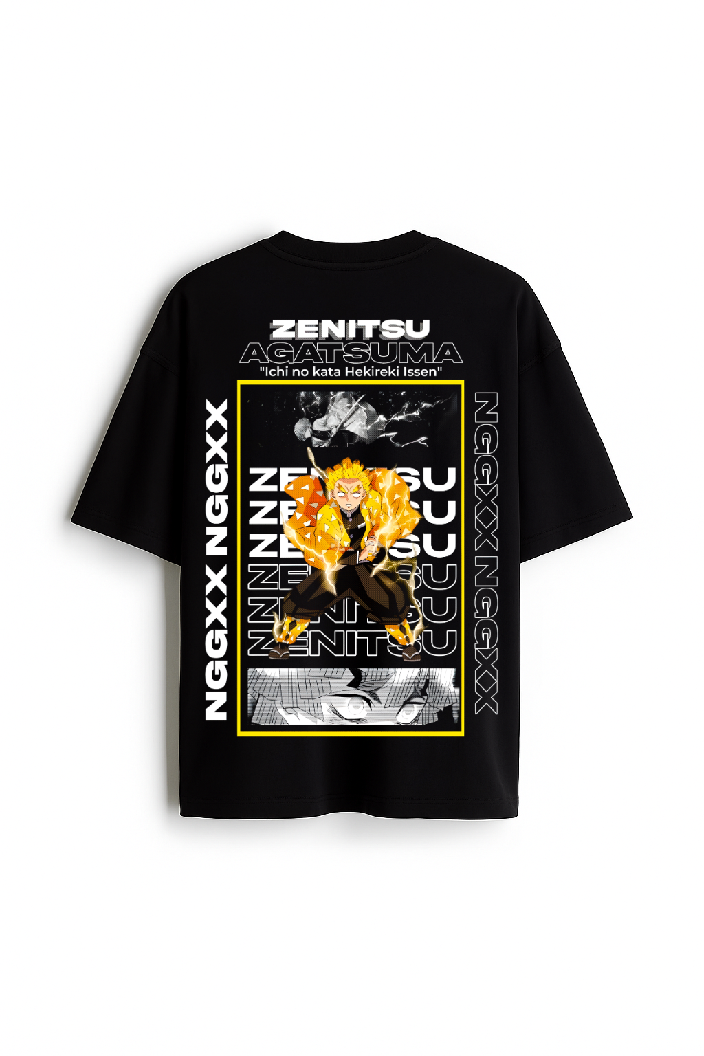 Silent Thunder - Premium Black Oversized Cotton Tee