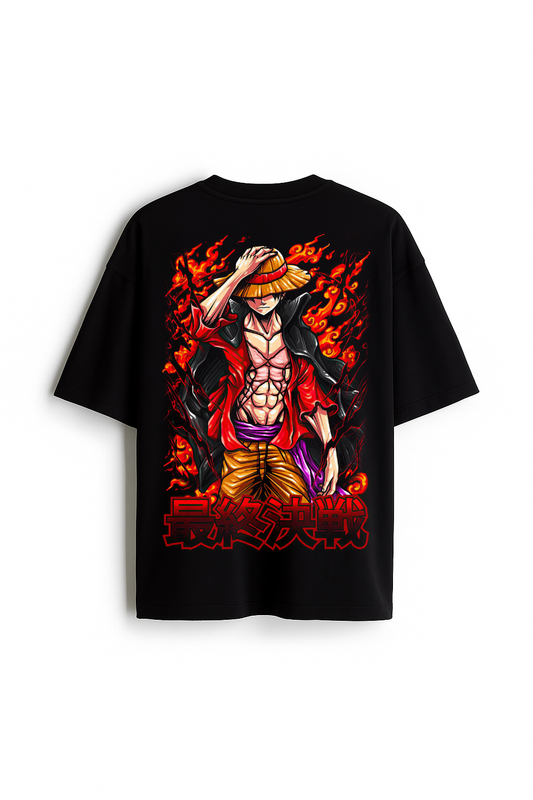 Burning Will - Premium Black Oversized Cotton Tee