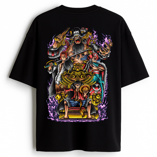 Crown of Power - Premium Black Oversized Cotton Tee
