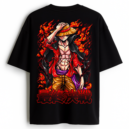 Burning Will - Premium Black Oversized Cotton Tee