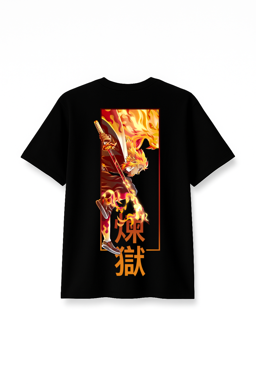 Blazing Resolve - Premium Black Round Neck Cotton Tee