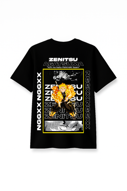 Silent Thunder - Premium Black Round Neck Cotton Tee