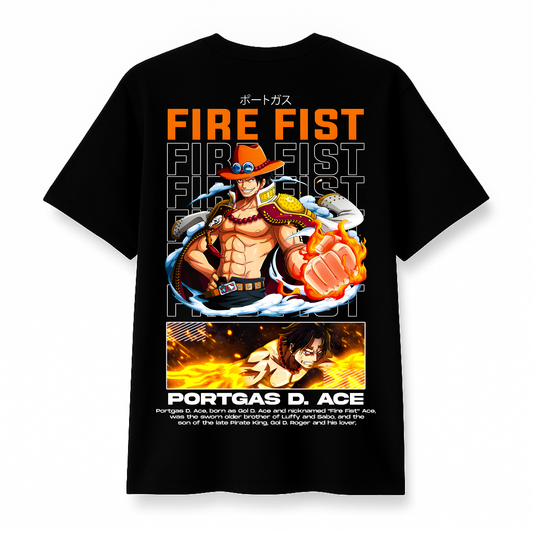 Flame Born Will - Premium Black Round Neck Cotton Tee