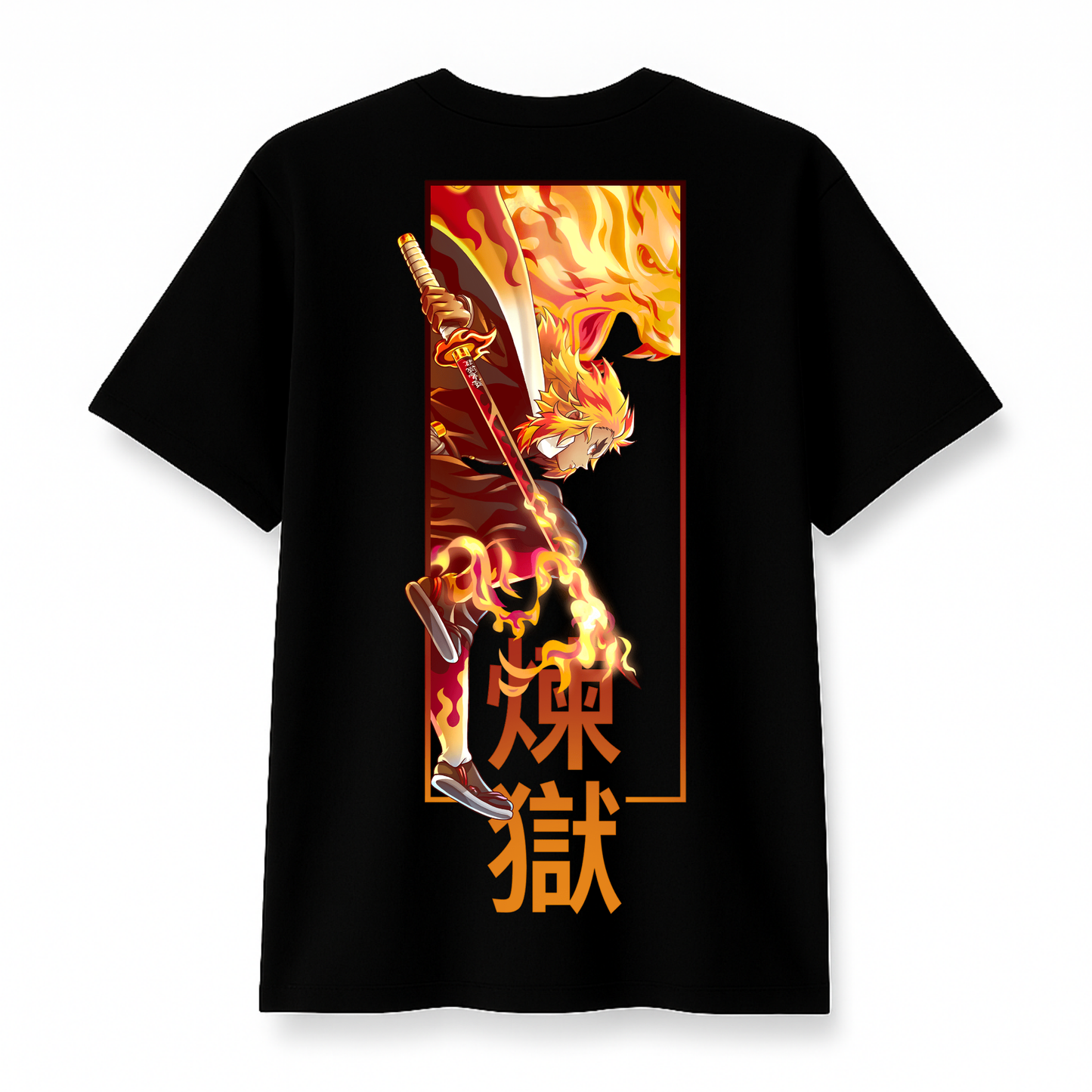 Blazing Resolve - Premium Black Round Neck Cotton Tee