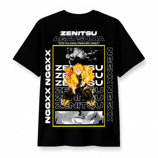 Silent Thunder - Premium Black Round Neck Cotton Tee