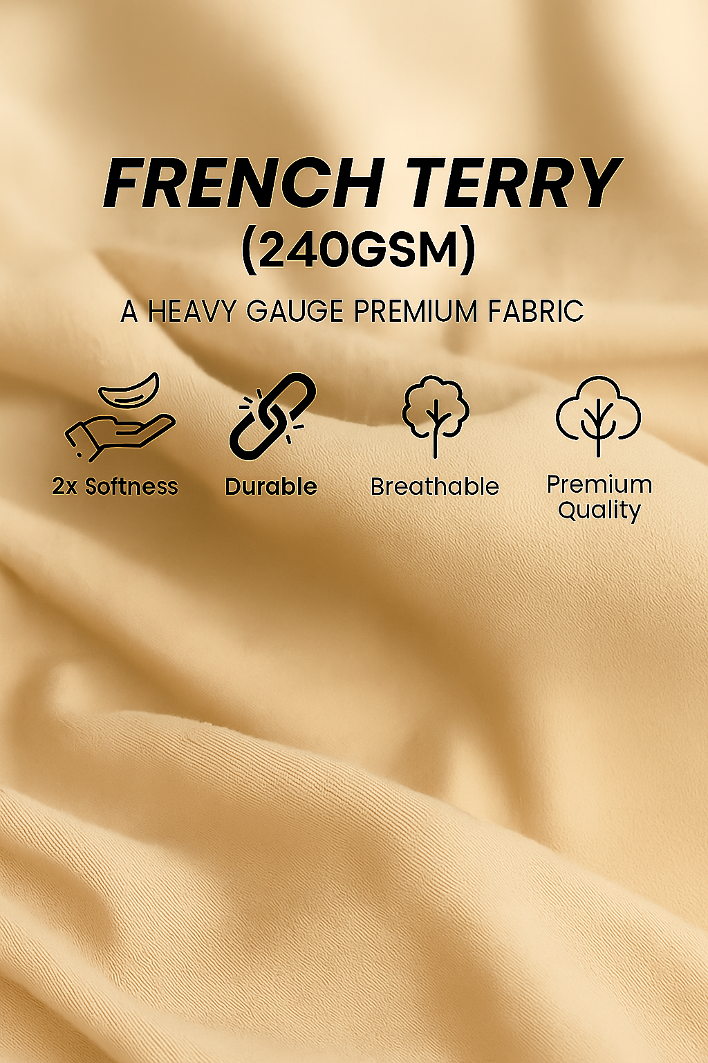 Desert Elite - Premium Beige Oversized Cotton Tee