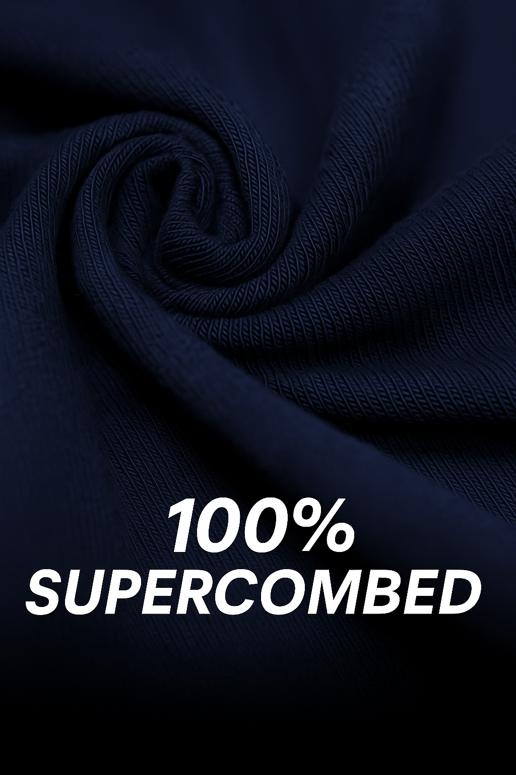 Midnight Essential - Premium Navy Blue Oversized Cotton Tee