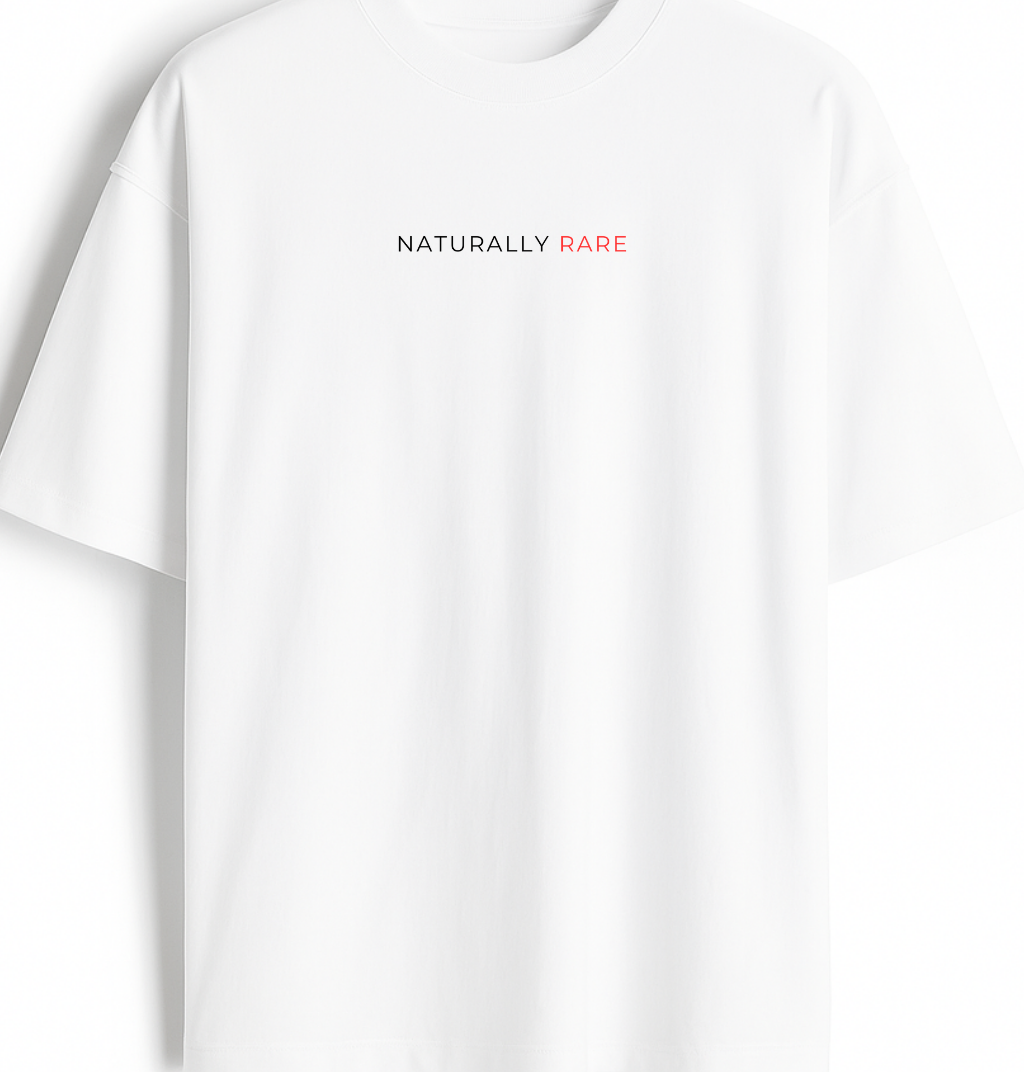 Naturally Rare - Premium White Oversized Cotton Tee