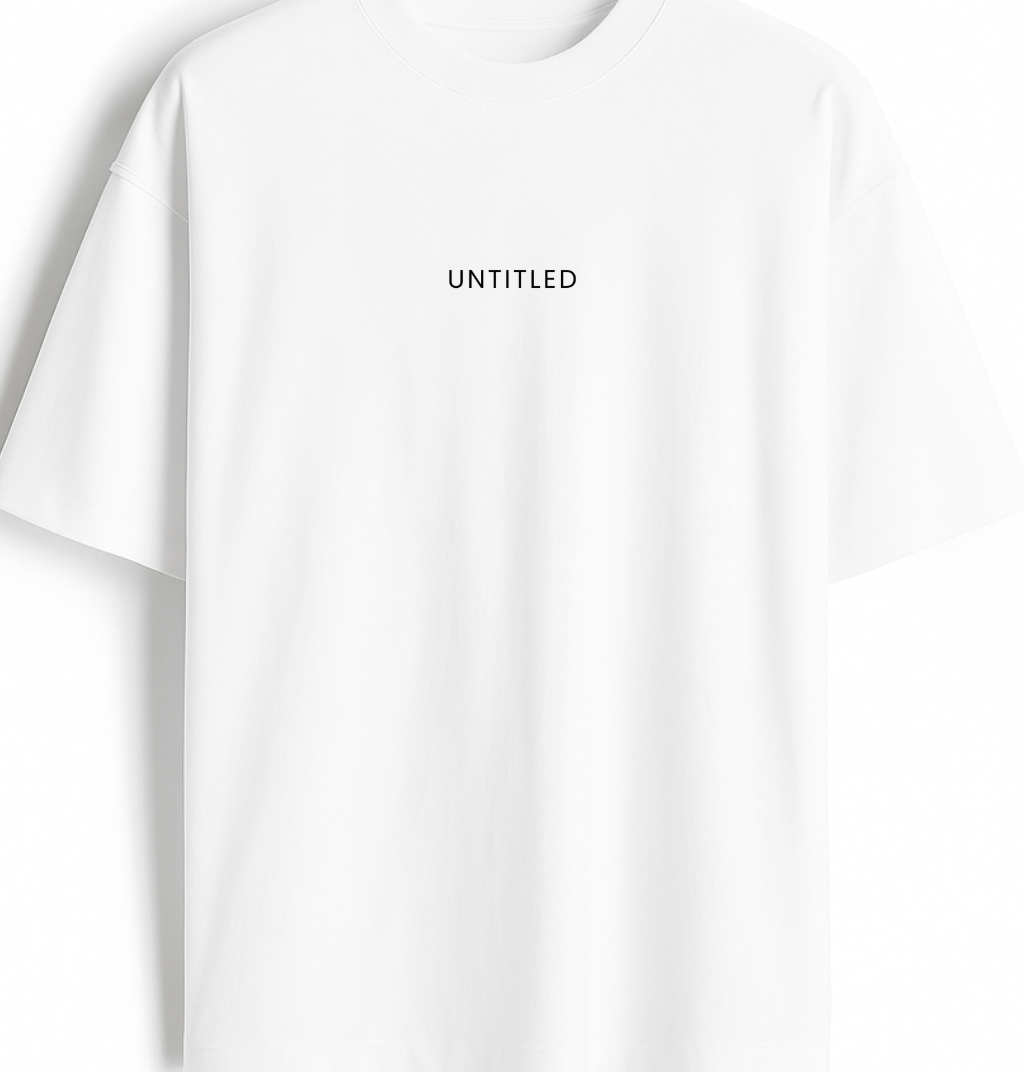 Untitled - Premium White Oversized Cotton Tee