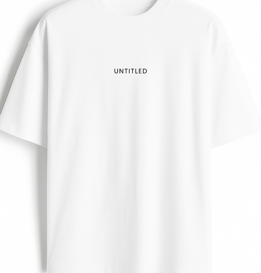 Untitled - Premium White Oversized Cotton Tee