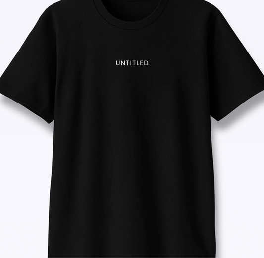 Untitled - Premium Black Round Neck Tee
