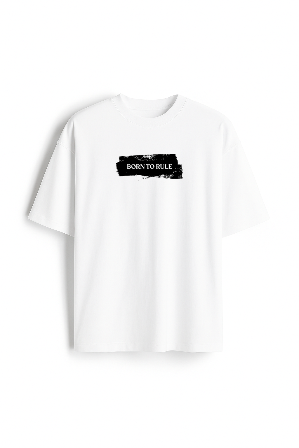 Born To Rule - Premium White Oversized Cotton Tee