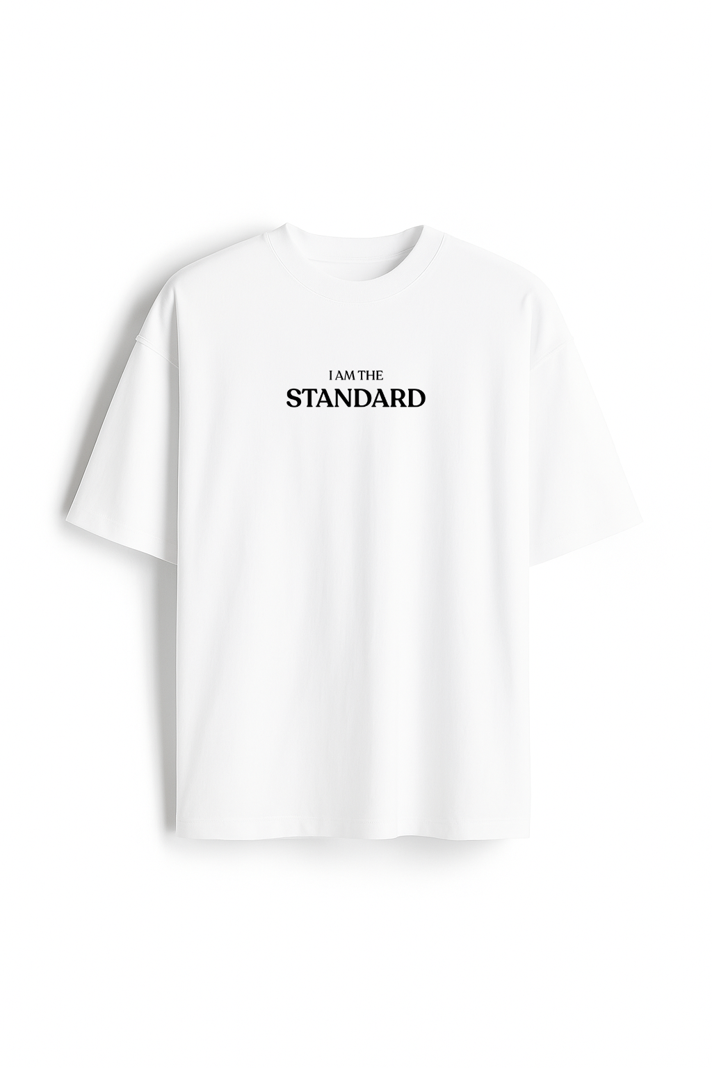 I Am The Standard - Premium White Oversized Cotton Tee