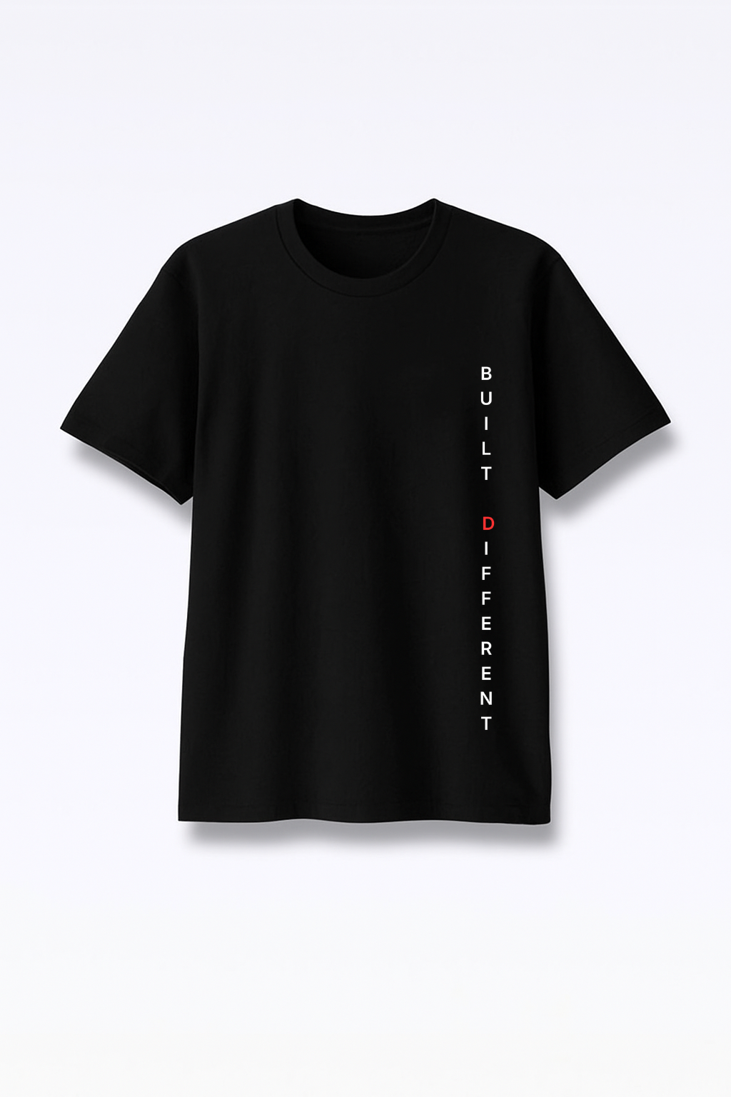 Built Different - Premium Black Round Neck Tee