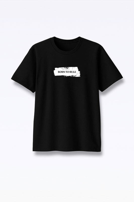Born To Rule - Premium Black Round Neck Tee