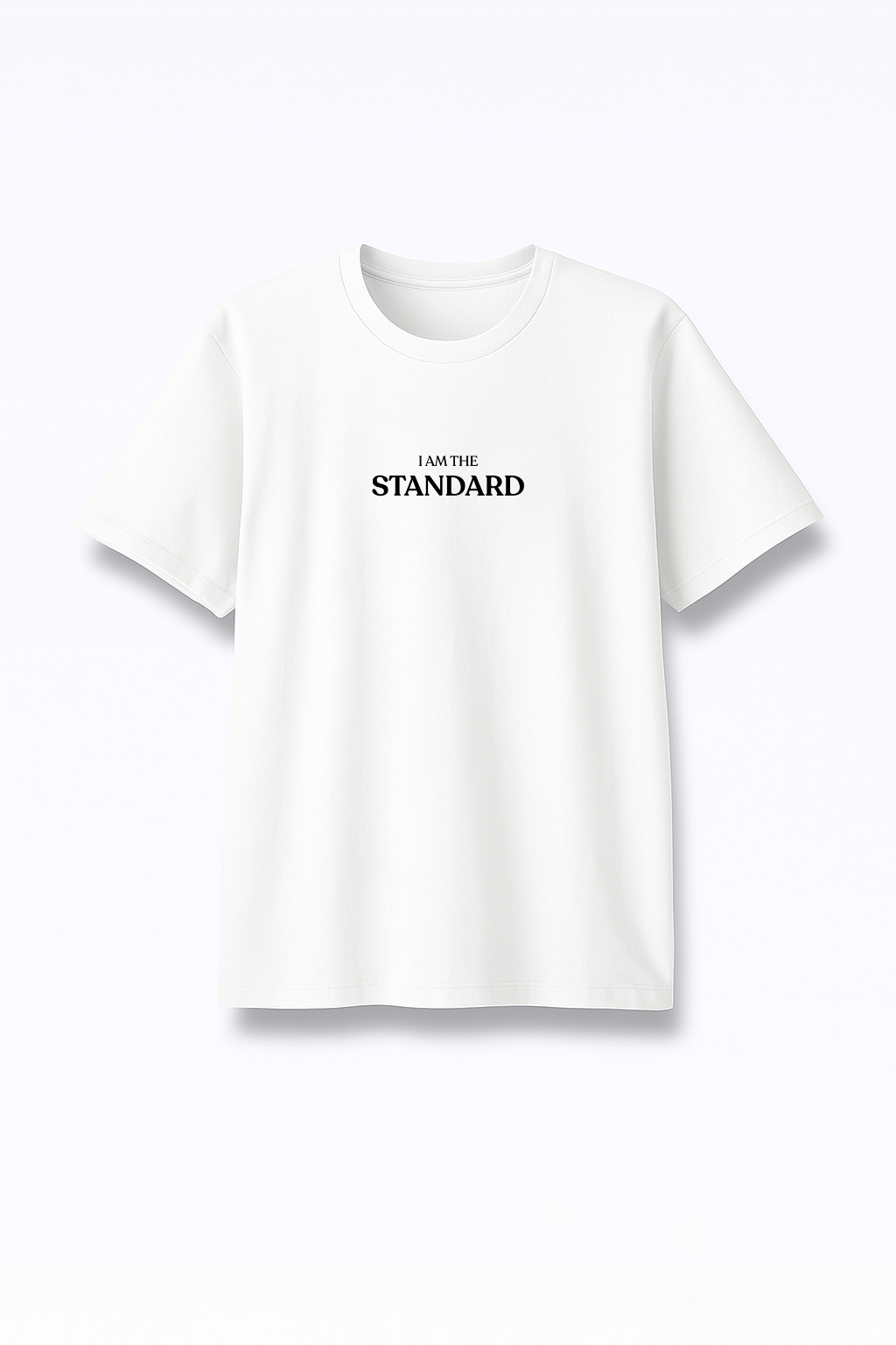 I Am The Standard - Premium White Round Neck Tee