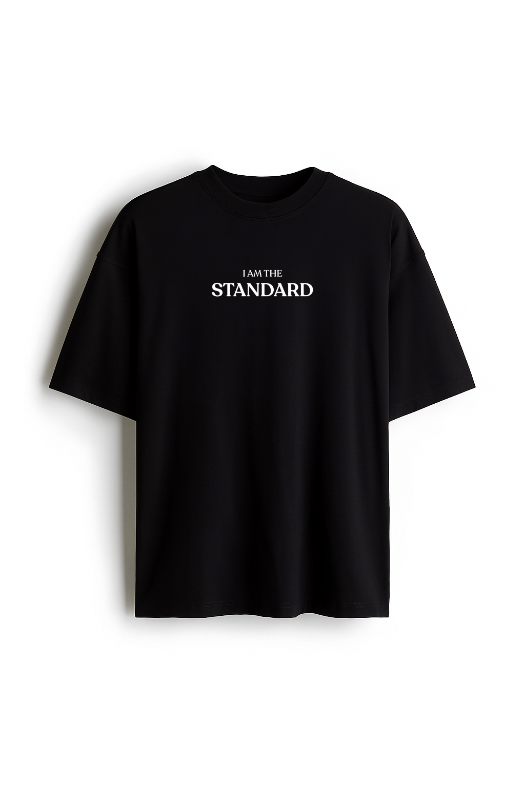 I Am The Standard - Premium Black Oversized Cotton Tee