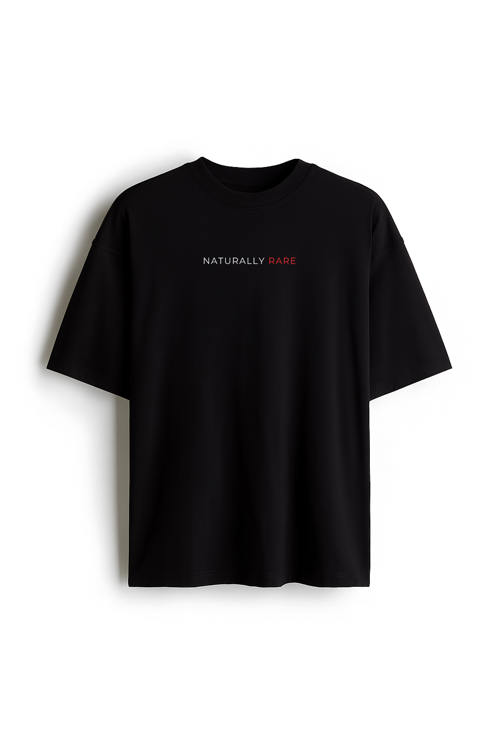 Naturally Rare - Premium Black Oversized Cotton Tee