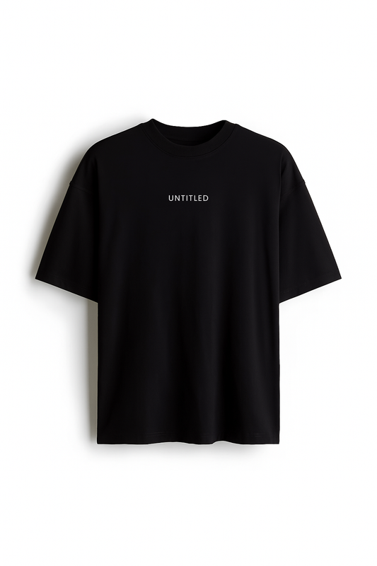 Untitled - Premium Black Oversized Cotton Tee