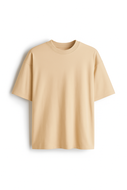 Desert Elite - Premium Beige Oversized Cotton Tee