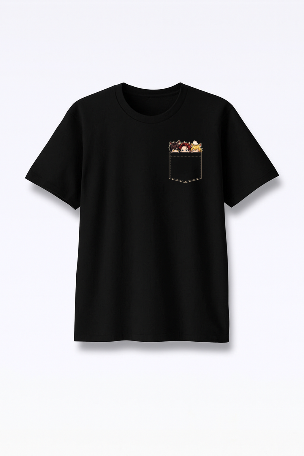 Blazing Resolve - Premium Black Round Neck Cotton Tee